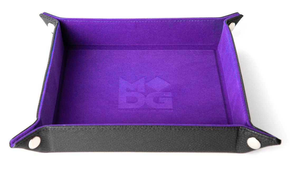 FANROLL DICE TRAY PURPLE VELVET W/PU LEATHER