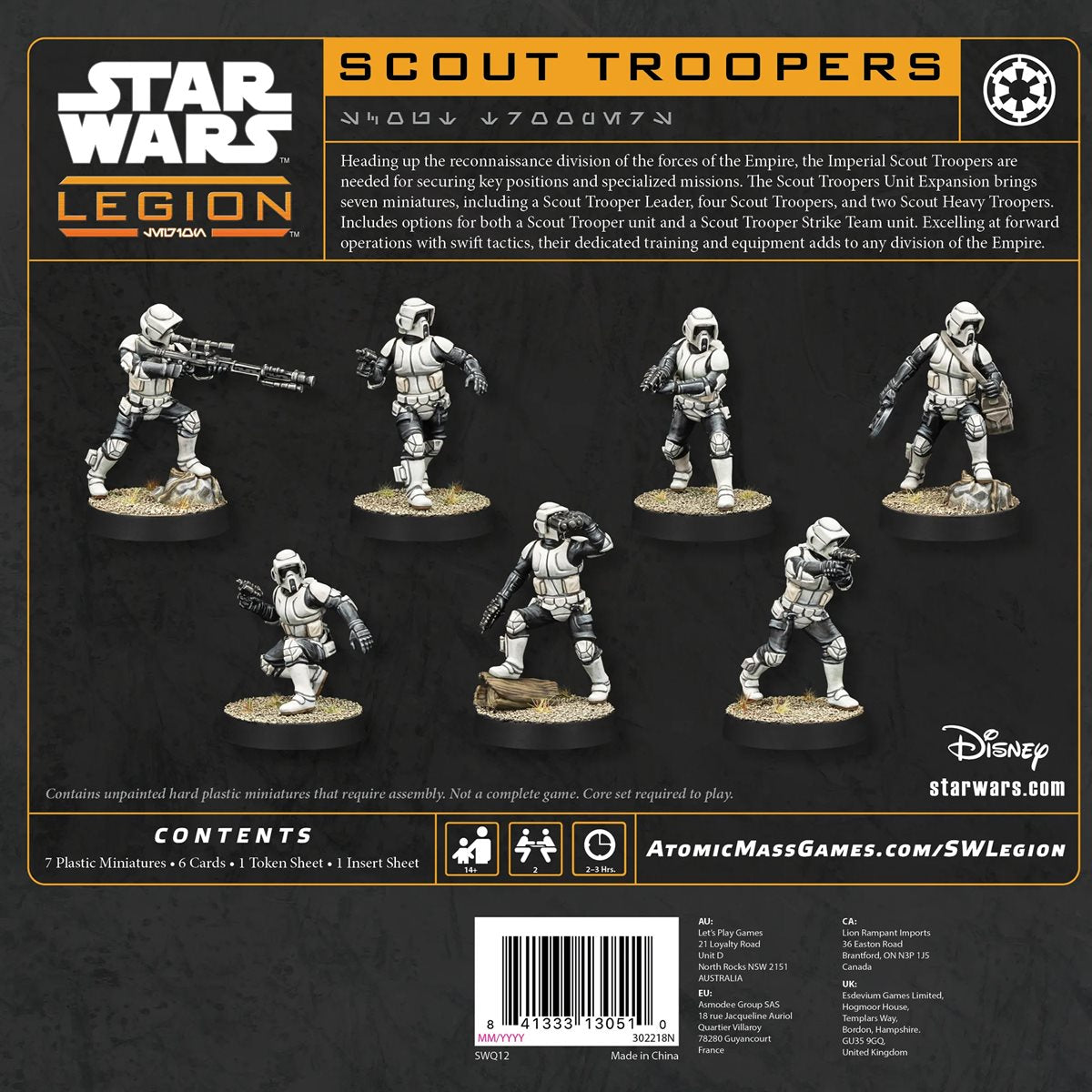 STAR WARS LEGION SCOUT TROOPERS