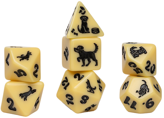 SIRIUS DICE 7-PC POLYHEDRAL: GOLDEN PUP