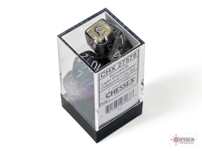 CHX 7-PC POLYHEDRAL BOREALIS LIGHT SMOKE/SILVER