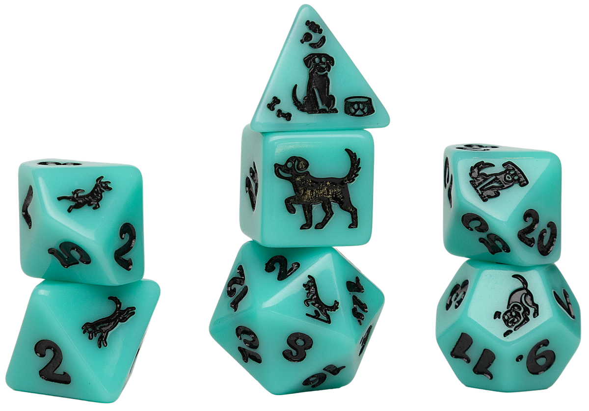 SIRIUS DICE 7-PC POLYHEDRAL: SEAFOAM SHEPHERD