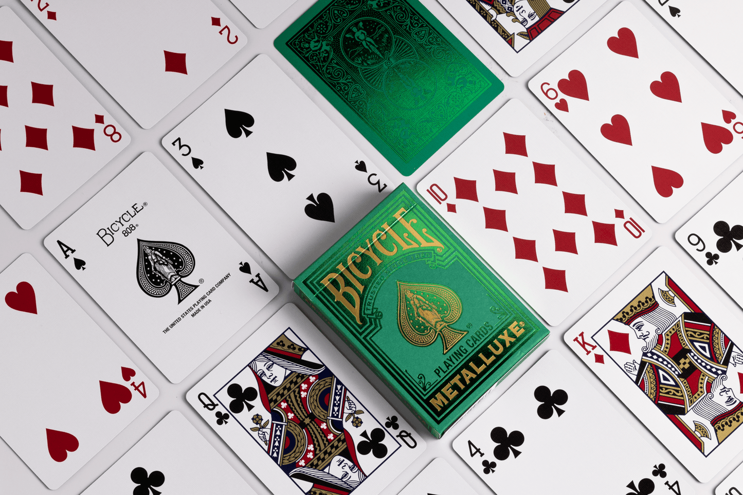 BICYCLE STANDARD PLAYING CARDS - METALLUXE GREEN