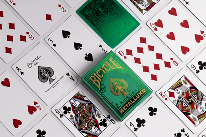 BICYCLE STANDARD PLAYING CARDS - METALLUXE GREEN