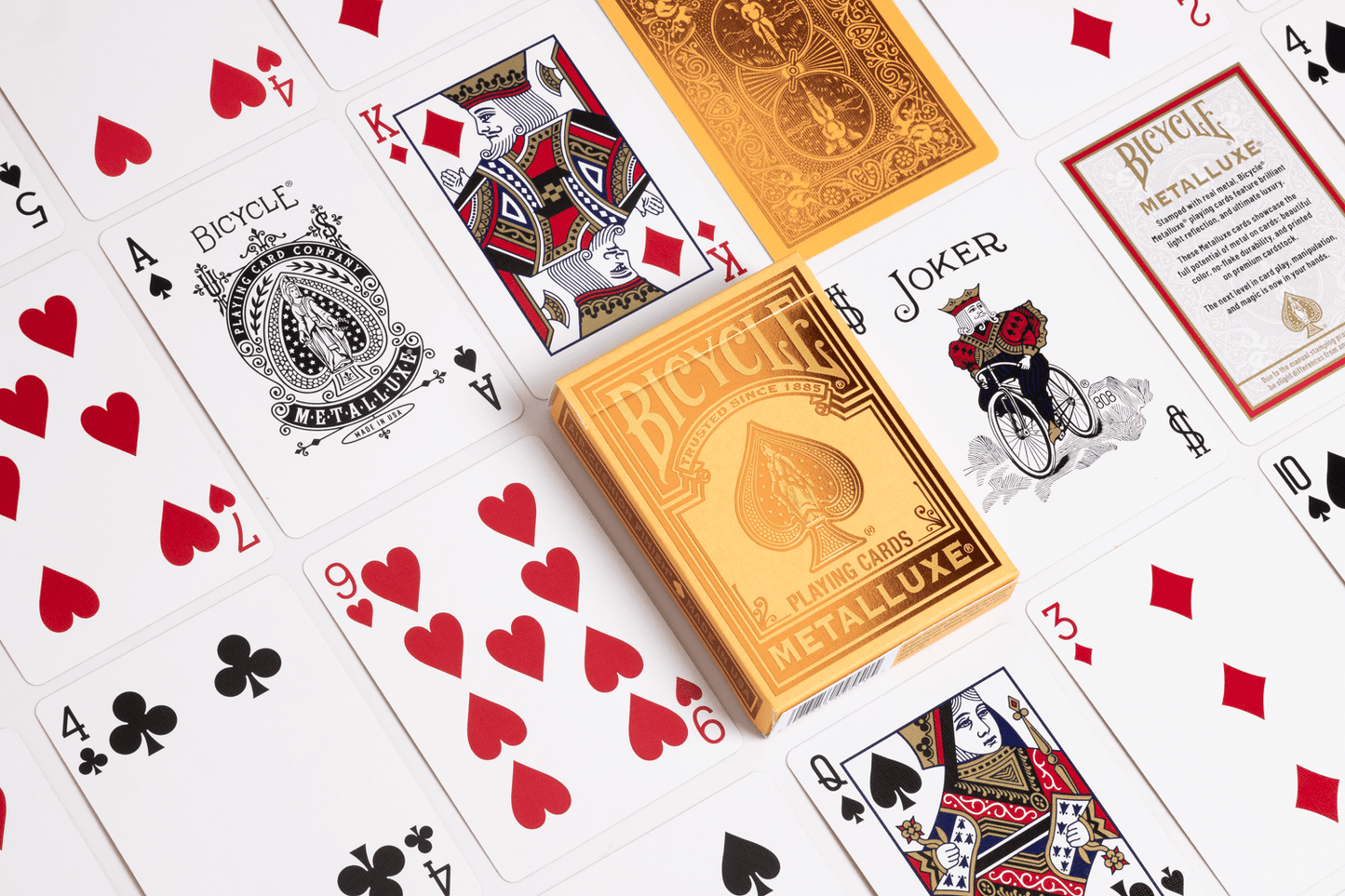 BICYCLE STANDARD PLAYING CARDS - METALLUXE ORANGE