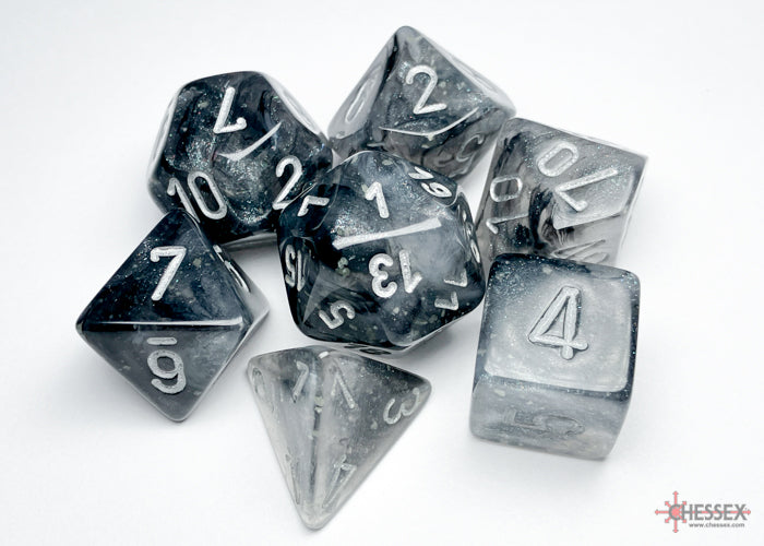 CHX 7-PC POLYHEDRAL BOREALIS LIGHT SMOKE/SILVER