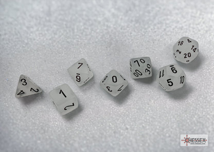 CHX 7-PC POLYHEDRAL FROSTED CLEAR/BLACK
