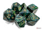 CHX 7-PC POLYHEDRAL SCARAB JADE/GOLD
