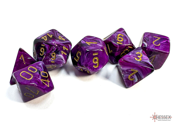 CHX 7-PC POLYHEDRAL VORTEX PURPLE/GOLD