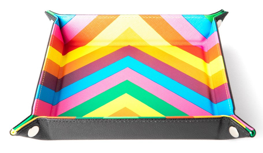 FANROLL DICE TRAY RAINBOW LEATHER W/PU LEATHER