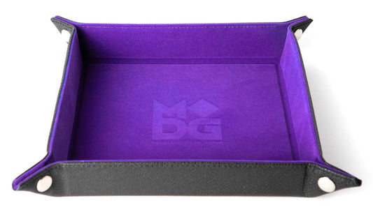 FANROLL DICE TRAY PURPLE VELVET W/PU LEATHER