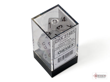 CHX 7-PC POLYHEDRAL FROSTED CLEAR/BLACK