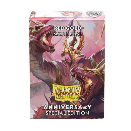 DRAGON SHIELD SLEEVES ANNIVERSARY RED GOLD MATTE DUAL