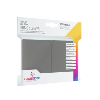 GAMEGENIC PRIME SLEEVES GREY 100CT
