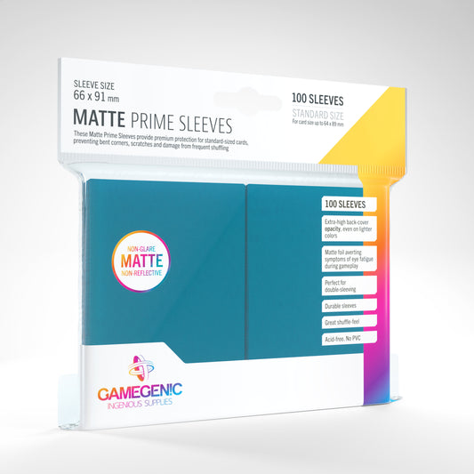 GAMEGENIC PRIME SLEEVES BLUE MATTE 100CT