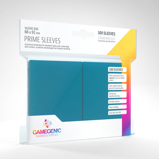 GAMEGENIC PRIME SLEEVES BLUE 100CT