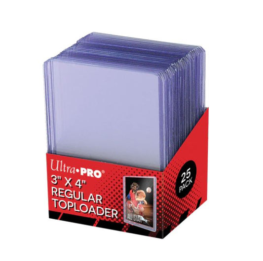 ULTRAPRO TOPLOADER: STANDARD SIZE CLEAR 25CT