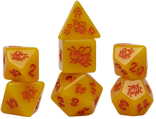 SIRIUS DICE 7-PC POLYHEDRAL: GOLDEN BUZZ