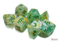 CHX 7-PC POLYHEDRAL MARBLE GREEN/DARK GREEN