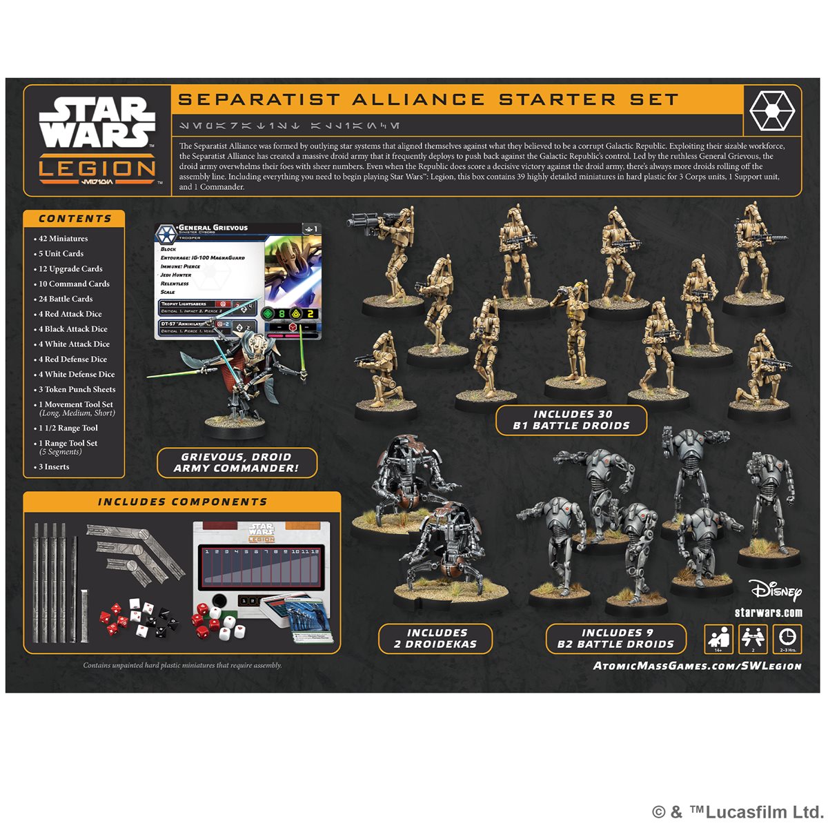 STAR WARS LEGION SEPARATIST STARTER SET