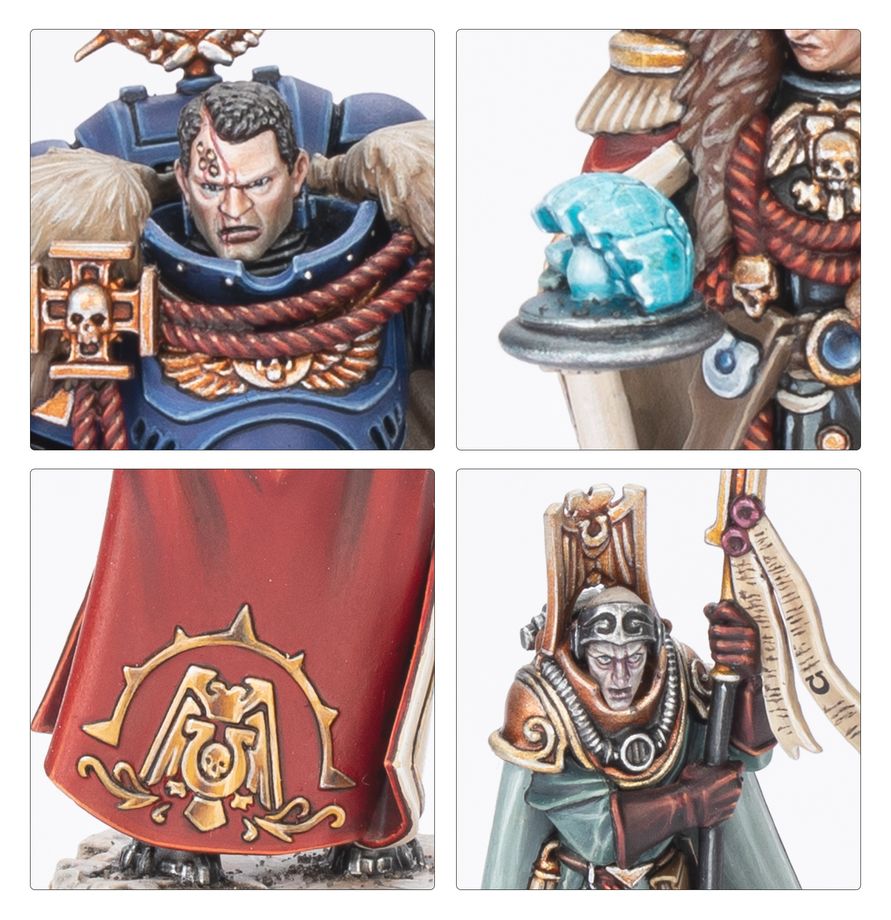 40K SPACE MARINES CAPTAIN TITUS AND WARDENS OF ULTRAMAR