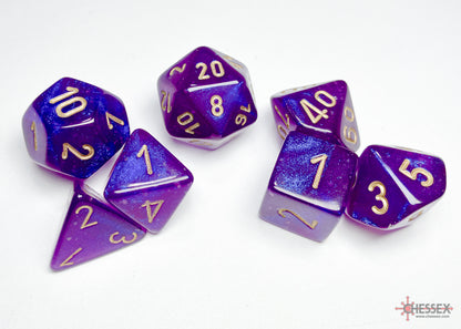 CHX 7-PC POLYHEDRAL BOREALIS ROYAL PURPLE/GOLD