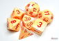CHX 7-PC POLYHEDRAL FESTIVE SUNBURST/RED