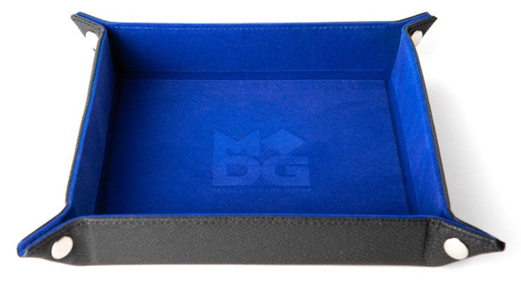 FANROLL DICE TRAY BLUE VELVET W/PU LEATHER