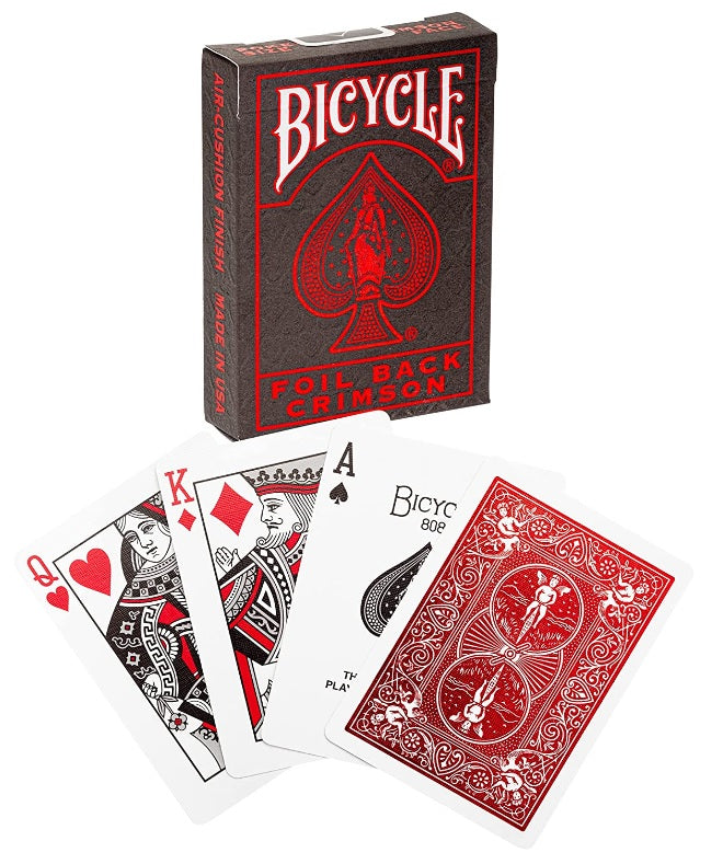 BICYCLE STANDARD PLAYING CARDS - METALLUXE CRIMSON RIDER