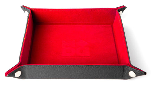 FANROLL DICE TRAY RED VELVET W/PU LEATHER