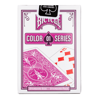 BICYCLE STANDARD PLAYING CARDS - COLOUR SERIES 1 (BERRY)