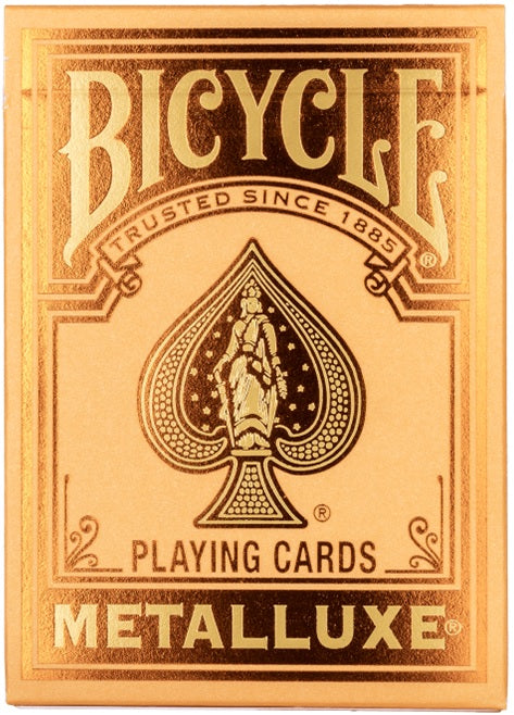 BICYCLE STANDARD PLAYING CARDS - METALLUXE ORANGE