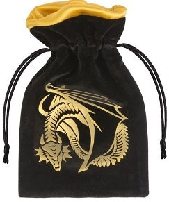 QWORKSHOP DICE BAG GOLDEN DRAGON VELOUR