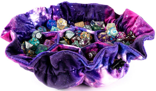 MDG VELVET DICE BAG W/POCKETS: NEBULA