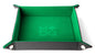 FANROLL DICE TRAY GREEN VELVET W/PU LEATHER