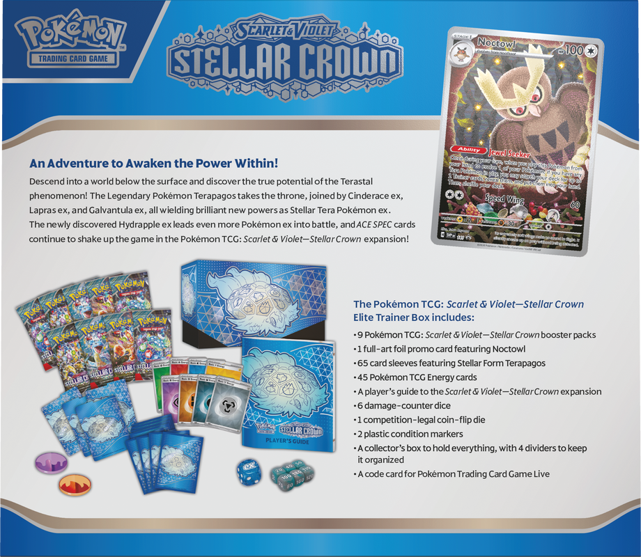 POKEMON TCG STELLAR CROWN ELITE TRAINER BOX