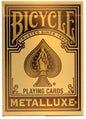 BICYCLE STANDARD PLAYING CARDS - METALLUXE GOLD