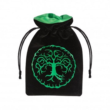 QWORKSHOP DICE BAG FOREST BLACK/GREEN VELOUR