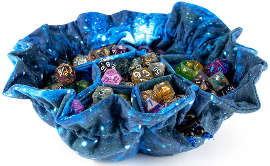 MDG VELVET DICE BAG W/POCKETS: GALAXY