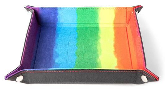 FANROLL DICE TRAY WATERCOLOUR VELVET W/PU LEATHER