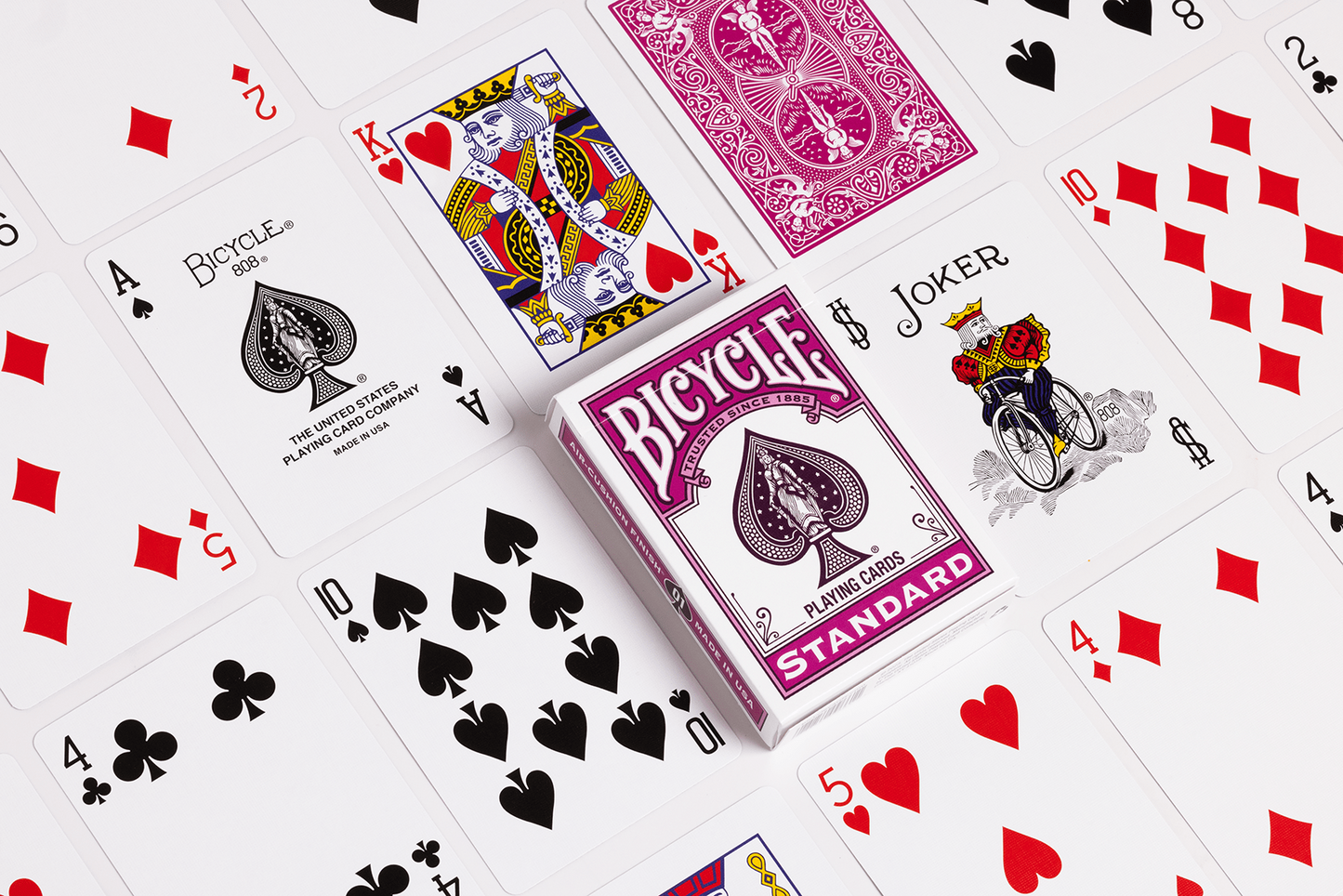 BICYCLE STANDARD PLAYING CARDS - COLOUR SERIES 1 (BERRY)